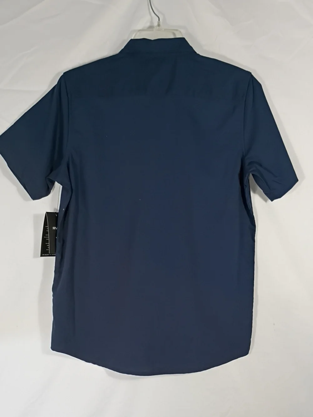 NWT RVCA That'll Do Stretch Blue Short Sleeve Boys Button Down Size XL/16